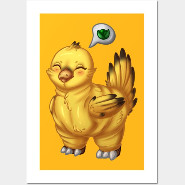 Chubby Chocobo | Final Fantasy Wall Art by GirLys Art